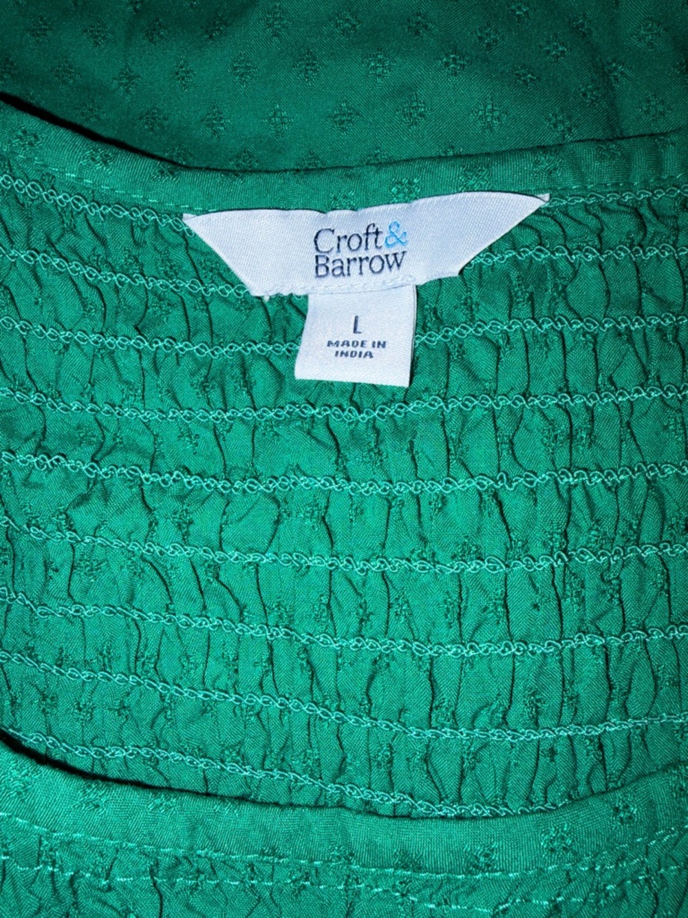 Croft & Barrow Smocked Tank Midi Dress with Pockets L Green - Picture 3 of 5